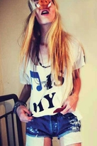 Thumbnail for your product : Rebel Yell Music is My Heart Boyfriend Tee in Creme