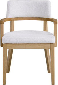 Corrigan Studio Gorge Fabric & Oak Finish Side Chair (2pcs). Padded Back And Seat For Exceptional Relaxation. Graceful Curved . White Synthetic Wood. 21.75in Depth 2