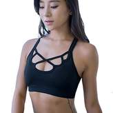 Thumbnail for your product : Helisopus Women's Strappy Crisscross Back Comfort Active Support Yoga Gym Sports Bra Tops (M, )