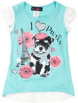 Thumbnail for your product : Jenna & Jessie Short Sleeve Paris Pup Tunic (Little Girls)