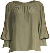 Thumbnail for your product : Ramy Brook Clara Embellished Slit Sleeve Top