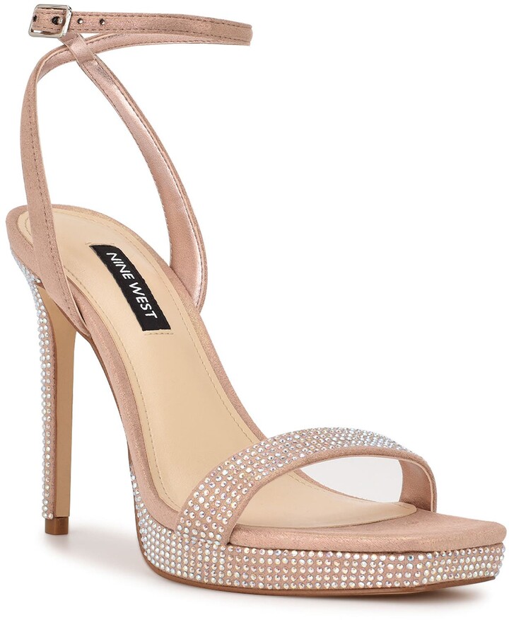 Light Pink Ankle Strap Heels | Shop the world's largest collection of  fashion | ShopStyle