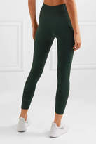 Thumbnail for your product : Tory Sport Cropped Stretch-jersey Leggings - Green