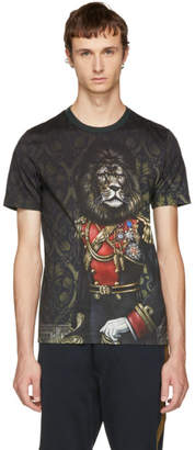Dolce & Gabbana Green Royal Lion T-Shirt
