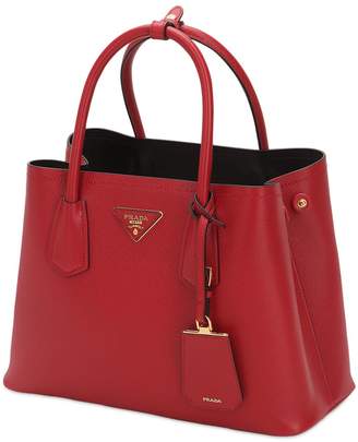 Prada Double Saffiano Leather Top Handle Bag
