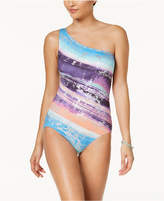 Thumbnail for your product : Carmen Marc Valvo Pacific Sunset One-Shoulder One-Piece Swimsuit