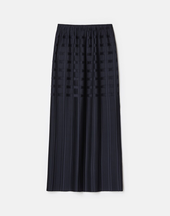 Lafayette 148 New York Recycled Satin Basketweave Plisse Skirt