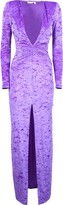 Thumbnail for your product : Amen Long Velvet Dress With Draped Design By