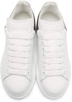 Thumbnail for your product : Alexander McQueen White and Gunmetal Oversized Sneakers
