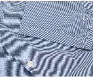 Armani Jeans Aj Logo Slim Fine Striped Poplin Shirt