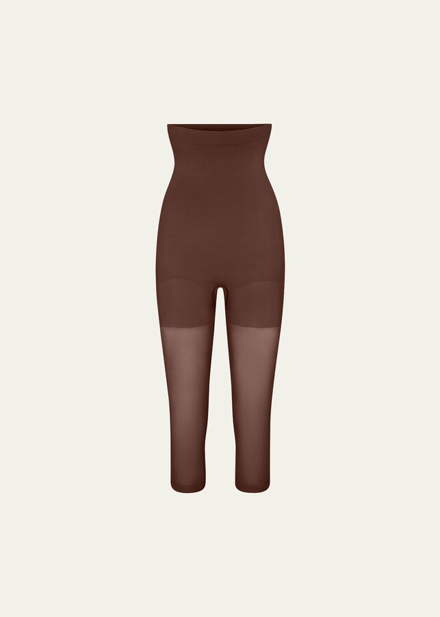 Thermal ribbed cotton-blend leggings - Soot