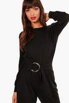 Thumbnail for your product : boohoo Ring Detail Lounge Jumpsuit