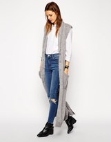 Thumbnail for your product : ASOS Longline Sleeveless Cardigan In Brushed Alpaca