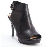 Thumbnail for your product : Nanette Lepore black leather peep toe heel booties