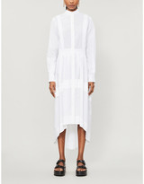 Thumbnail for your product : Isabel Benenato Puffed-sleeve cotton-poplin midi dress