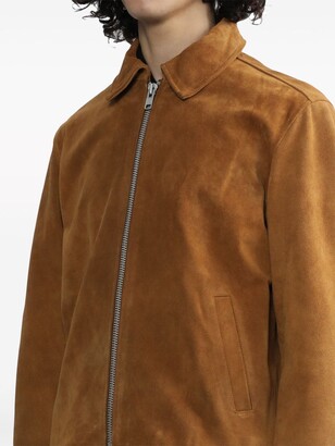 Sunflower Classic-Collar Suede Jacket - ShopStyle