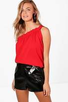 Thumbnail for your product : boohoo Womens Grace One Shoulder Woven Top