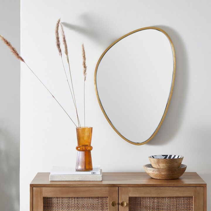 Dunelm Pebble Wall Mirror, 50x70cm Gold Effect ShopStyle