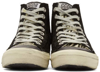 Golden Goose Black Suede V-Star 1 High-Top Sneakers