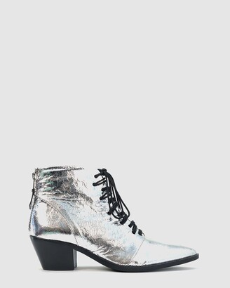 EOS Women's Silver Lace-up Boots - Giddy - Size One Size, 39 at The Iconic