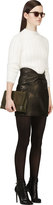 Thumbnail for your product : Balmain Black Leather Bow Skirt