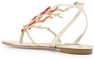 Roberto Cavalli rhinestone embellished sandals