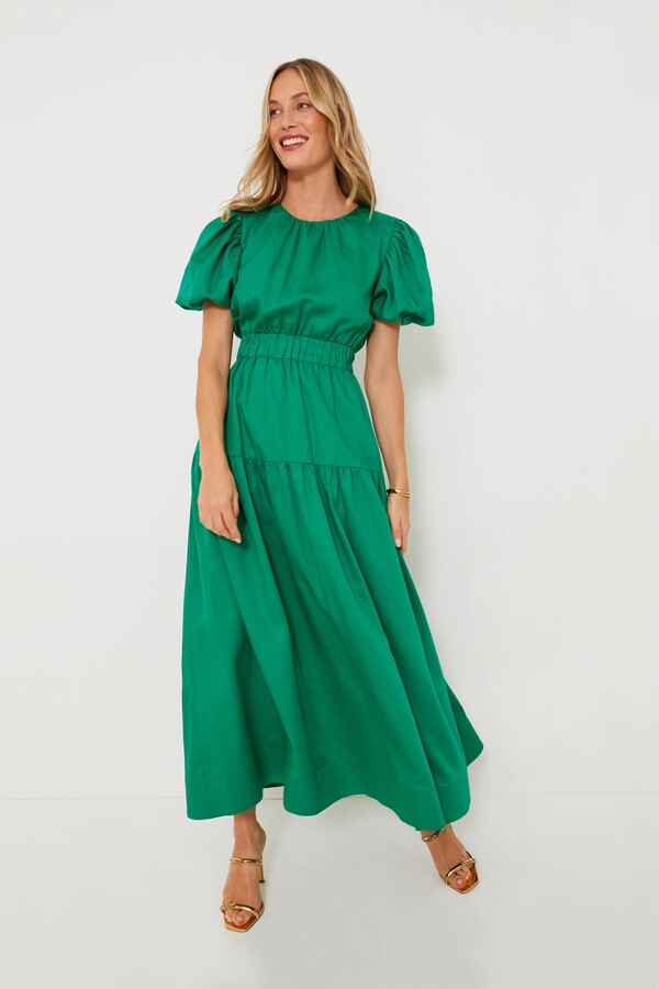 Hyacinth House Green Puff Sleeve Ginny Maxi Dress ShopStyle