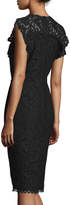 Thumbnail for your product : Escada Ruffled-Sleeve Lace Dress