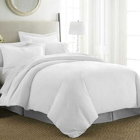 Pointehaven Long Staple Cotton Velvet Feel Sateen 3-pc. Duvet Cover Set