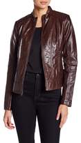 Womens Brown Faux Leather Jacket - ShopStyle