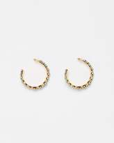 Thumbnail for your product : NA-KD Coloured Stone Hoop Earrings