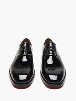 Thumbnail for your product : Christian Louboutin Chambeliss Patent-leather Derby Shoes - Black