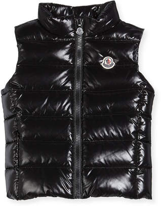 Moncler Ghany Quilted Down Vest, Size 4-6