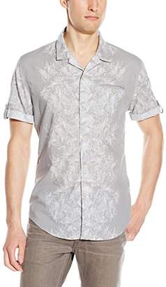 Calvin Klein Jeans Men's Abstract Floral Camp Shirt