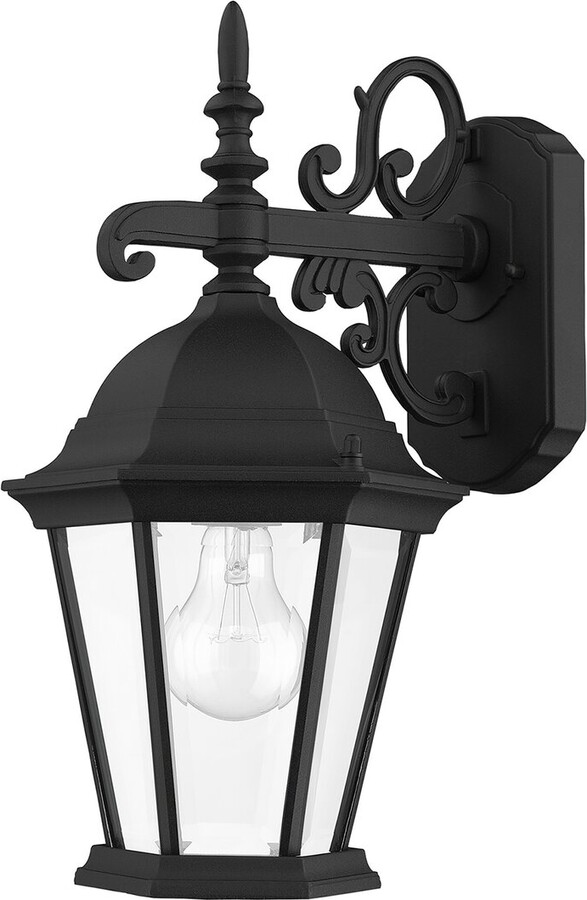Livex Lighting 1-Light Textured Black Outdoor Wall Lantern