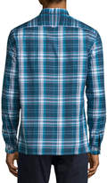 Thumbnail for your product : Vince Plaid Long-Sleeve Sport Shirt, Navy