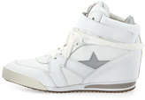 Thumbnail for your product : Ash Jazz Bis Star-Detailed Combo Wedge Sneaker, White/Silver