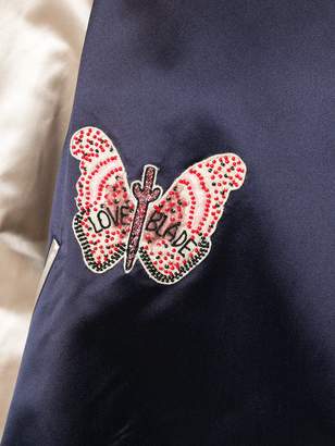 Valentino butterfly embroidered bomber jacket