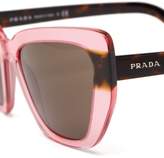 Thumbnail for your product : Prada Eyewear - Winged Cat Eye Acetate Sunglasses - Womens - Pink