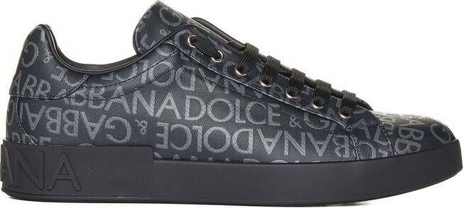 Dolce & Gabbana Portofino Logo Jacquard Lace-Up Sneakers