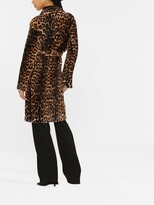 Thumbnail for your product : Yves Salomon Leopard Print Belted Coat
