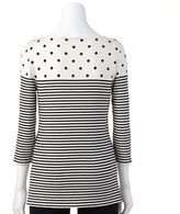 Thumbnail for your product : Elle TM dot striped tee - women's
