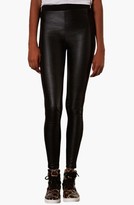 Thumbnail for your product : Topshop Faux Leather Front Leggings