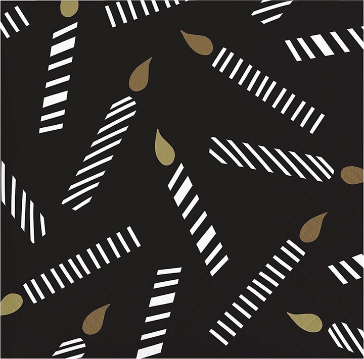 Creative Converting Golden Wishes Birthday Napkins, Black/Gold, 64/Pack (DTC365092BNAP)