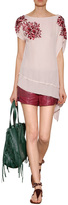 Thumbnail for your product : By Malene Birger Sequined Silk Blend Top