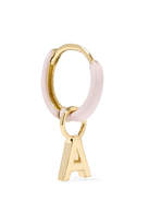 Thumbnail for your product : Alison Lou Huggy Enameled 14-karat Gold Earring