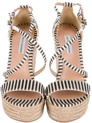 Tabitha Simmons Woven Espadrille Wedges