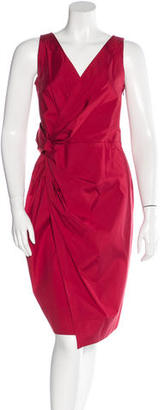 Donna Karan Sleeveless Gathered Dress
