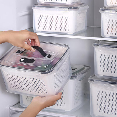 chengdu tianfukaimei maoyiyouxiangongsi Fruit Storage Containers for Fridge with vent holes and handle
