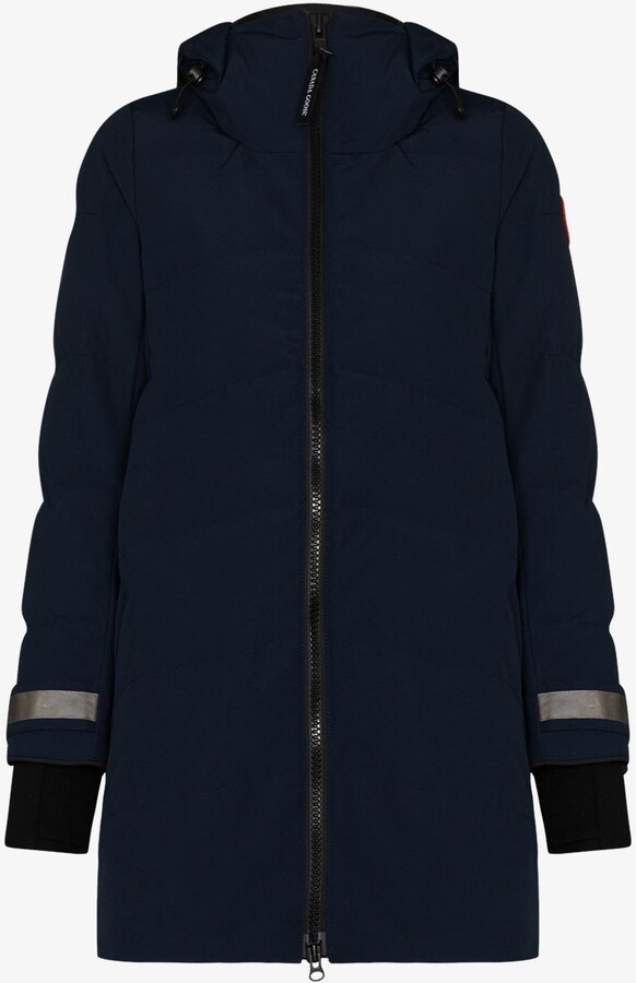 Canada Goose Blue Merritt Hooded Parka Coat - ShopStyle
